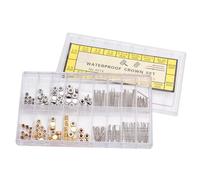 WQAPVHBG 1Pcs Watch Repair Kit, Stainless Steel Watch Building Kit, Mutiple Sizes Stem and Crown Spare Parts with Plastic Storage Box for Watchmakers and Collectors, modern