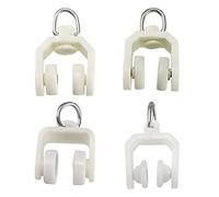 WQAZ Curtain ring hook 30-100pcs 9-14mm Curtain Track Rollers Plastic Twin Wheeled Carriers Drapery Rail Sliding Glider for Windows Shower Lightweight and smooth sliding (Color : 9mm 50pcs)