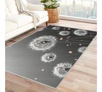 WQBQKKX 3D Modern Rugs Vintage Retro carpet Plants Carpet Home Decor s Suitable for Living Room, Bedroom, Dining Room(Grey 35)-90x120cm