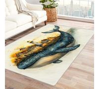 WQBQKKX 3D Ocean Seaside Scenery Carpets Abstract Animals Rugs Living Room for Bedroom Dining Home Office Soft Rugs Carpets(Grey 18)-150x180cm