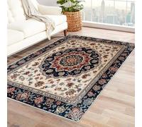 WQBQKKX 3D Washable Vintage Small Modern Area Rugs Vintage Soft Non-Shedding Carpet Floor Mats Stain Resistant Living Room Bedroom Area Rugs Washable(Red 66)-120x150cm