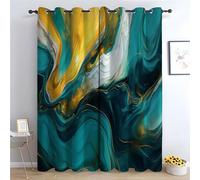 WQBQKKX Boho Abstract Line Blackout Bedroom Curtains Ink Painting Printed Room Darkening Curtain for Bedroom, Privacy Eyelet Thermal Insulated Curtains for Room-42 W x 63" L (Pack of 2)