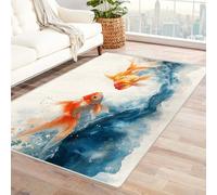 WQBQKKX Colorful Carpet Ocean Area Rugs Sea Rug Abstract Animals Non Slip Machine Washable Short Low Pile Rug for Kitchen Dining, Hallway, Office(Orange 21)-240x300cm