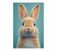 WQBQKKX Easter Bunny Rabbit Canvas Wall Art Minimalist & Cute Funny Painting Prints,Picture Art for Room Nursery Home(Beige 14)-20x30cm Unframed