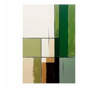 WQBQKKX Natural Abstract Sky Landscape Canvas Art Minimalist Prints Poster Spring Wall Decor for Gallery Living Room Bedroom(Green 59)-30x40cm Unframed