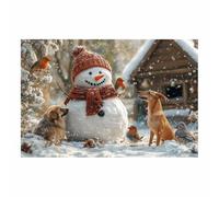 WQBQKKX Nature Winter Landscape Canvas Wall Art Painting Cute Nature Landscape Winter Scenery Painting Living Room Wall Decor(Orange 81)-30x45cm Unframed