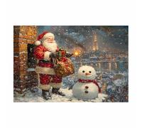 WQBQKKX Nature Winter Landscape Canvas Wall Art Painting Santa Claus Nature Landscape Winter Scenery Painting Living Room Wall Decor(Red 27)-30x45cm Unframed