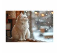 WQBQKKX Nature Winter Landscape Posters Canvas Wall Art Decor Cute Animals Poster Funny Pictures For Home Living Room Modern Decor Decoration(White 1)-60x80cm Unframed