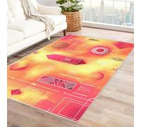 WQBQKKX Vintage Area Rugs for Bedroom Living Room Flowers Carpet Non Slip Soft Indoor Door Mat - Small Area Rug Room Decorations(Pink 9)-150x240cm