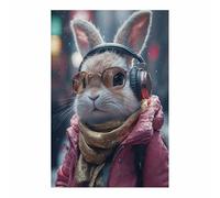 WQBQKKX Vintage Easter Bunny & Floral Canvas Wall Art Minimalist & Cute Painting Picture Spring Easter Wall Decor for Home Farmhouse Kitchen(Black 26)-20x30cm Unframed