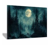 WQBQKKX White And Black Canvas Wall Art Landscape Pictures Print Poster for Living Room Bathroom Home Decorations(Yellow 8)-70x100cm Framed