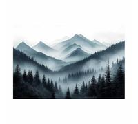 WQBQKKX White Canvas Wall Art Landscape Prints Poster Spring Wall Decor for Gallery Living Room Bedroom(Grey 63)-80x120cm Unframed
