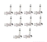 WQBQXNY 10 Pcs 1/4" 6.35mm Mono Speaker Guitar Phono Pancake Connector