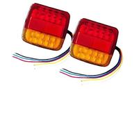 WQBQXNY 2X 12V 26LED Submersible Trailer Lights Stop Tail Turn Signal Lights License Number Plate