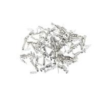 WQBQXNY 50pcs/100pcs 6.3mm 4.8mm Anti-back Strap Self-locking Spring Cold-Pressed Terminal Block Wire Copper Joint(6.3mm 50pcs)