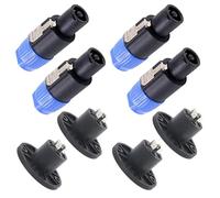 WQBQXNY 8 Pack Audio Speaker Kit, 4-Pole Speaker Twist Lock,Compatible with Jack Twist Lock Round, Perfect(8 PACK 4-Pole-B)