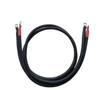 WQBQXNY Soft Battery Connection Cable 8/6/4/2AWG Stranded Copper Wire 10/16/25/35mm2 with SC M6 M8 M10 Lug(Red and Black,M6-6.5MM_2 AWG - 35MM2_50CM LENGTH)