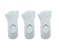 WQCMH 3pairs Women'S Five Finger Socks Summer Cotton Breathable Invisible Ankle Short Boat Sock Elasticity Ladies Sox(3pairs-blue,one size)