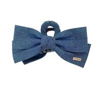 WQCMH 4 Pc Denim Fabric Hair Clip Bow Clip Women'S Elegance Back Of The Head Updo Grip Elegant Shark Hairpin Headpiece (Blue)