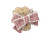 WQCMH Autumn And Winter Bow Plush Retro Grasp Clip Meilad Exquisite Premium Shark Clip Temperament Hair Accessories(1pc pink)
