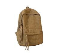 WQCMH Backpack School Bag Fashion Women's Ins Simple High Beauty Backpack Lightweight and Versatile Large Capacity Star(Khaki)