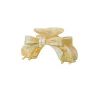 WQCMH Bow Vinegar Clip Elegant Temperament Hair Clip Shark Women'S Hair Accessory 3PC(yellow)
