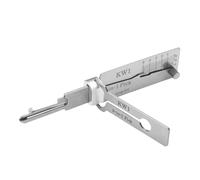 WQCMH Lock Picking Kit, 2 in 1 Stainless Steel Lock Pick Master Key Decoder, Locksmith Lockpicking Tools, Lockpick for Repair Maintenance(KW1)