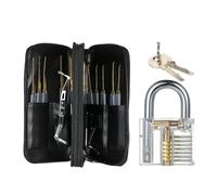 WQCMH Lock Picking Kit Lock Pick Set with Transparent Training Locks Key Extractors & Locks Picking Tools for Lockpicking, Guide for Beginner and Locksmith Training(I)