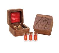 WQCMH Memory Box Pet Urn Box with Glass Bottle Ashes Cremation for Dogs Memorial Hair Keepsake Dog Keepsake Pet Gift(brown a)