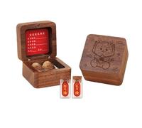 WQCMH Memory Box Pet Urn Box with Glass Bottle Ashes Cremation for Dogs Memorial Hair Keepsake Dog Keepsake Pet Gift(brown)