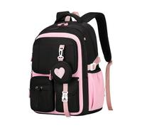 WQCMH School Bag Love Pattern School Bag Backpack Pencil Case Lunch Bag Three Piece Set Nylon Fabric Boy Girl Teenagers Trend Backpack