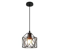 WQCSH Moderne The Minimalist Chandelier Creative Simple Geometric Design Dining Room Living Room Kitchen Office The Bar Decorate Industrial Wind Small Chandelier 15CM - (Black)