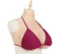 WQCZM Silicone Breastplate Realistic B-H Cup Breast Forms for Crossdresser Fake Boobs, Drag Queen with Silicone/Cotton Filled,Color 3,G Silicone