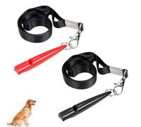 WQEDVN 2 PCS 210.5 Dog Whistles for Recall, Dog Training Whistle for Recall, for Dogs Training, Robust Material, Standard Frequency Is Loud and Wide-Reaching(Red+black)