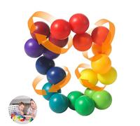 WQEDVN 20-Pack Autistic Toys for Boys & Girls, Rainbow Variable Fidget Ball, Multicolored, Plastic, Sensory, Focus, Kid