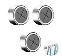 WQEDVN 3 Pieces Tea Towel Holders for Kitchens, Motorhome Gadgets, Stick on Towel Holder, Caravan Accessories Gadgets, Towel Hooks, for Bathroom Kitchen and Home, No Drilling Required(Silver)