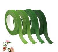 WQEDVN 4 Rolls Florist Tape Green, Floral Tape Green, Floristry Supplies, for Bouquet Stem Wrapping and DIY Handcrafts