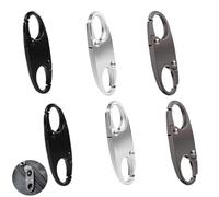 WQEDVN 6PCS Anti Theft, Zip Lock, Zipper Clips Anti Theft, Zipper Lock Clips, Handbag Security Clip, For Backpacks Camping Fishing Traveling Outdoor Sports (Black, Gunmetal, Silver)