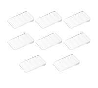WQEDVN 8 PCS Transparent Polypropylene Furniture Wedges Levellers PP Material, Non-Slip Double-Sided Ribbed Design, Suitable for Leveling Various Furniture, 10257261031