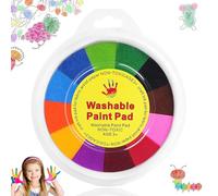 WQEDVN Finger Paints, Ink Pads, Funny Finger Painting Kit, 13 Colors Washable Fingerprint Ink Pads, for DIY Painting, Crafts and Birthday Gifts