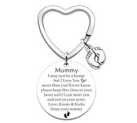 WQEDVN First Mothers Day Gifts, Mummy to Be Mothers Day Gift, Mummy to Be Keyring First Mothers Day Presents(Silver)