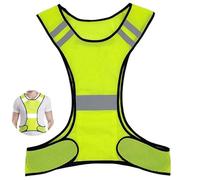 WQEDVN High Vis, Running Reflective Vest, Reflective Vest, for Women Men Kids Biking Cycling Riding Travel Drivers Workers Clothing Accessories(Fluorescent Yellow)