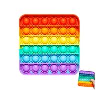 WQEDVN Pop It Fidget Toys, Silicone Sensory Fidget Toy for Kids and Adults, Ideal for ADHD & Autism, Learning and Educational (Square, Multicolor, All Ages)