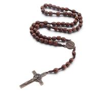 WQEDVN Rosary Beads Catholic Women, Rosary Beads Catholic Men, For Catholic Christians Religious Communion, Baptism, Mass, Bible(Coffee)