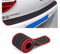 WQFWSD Car Rear Bumper Protector Strip for Audi A4 Avant B5 B6 B7 B8 B9 A1 A2 A3, Auto Trunk Sill Plate Anti-Scratch Sticker Styling Decorative Accessories,104cm*9cm-Red