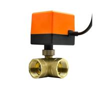 WQGQPXOB 1/2" 3/4" 1" 2" Three Way Motorized Ball Valve 220V 12V 24V 3-Wire 2 Point Control Brass Electric Ball Valve(2,24VDC)