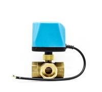 WQGQPXOB DN25 3 Way 220V 12V 24V 2-wire Brass Electric Ball Valve Normally Closed/Open Motorized Ball Valve(220VAC-NORMALLY CLOSED)