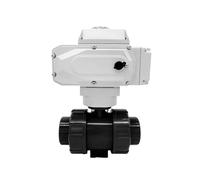 WQGQPXOB DN25 Pneumatic UPVC Ball Valve Double Union Pneumatic Valve industrial Valve Automatic Valve For Water/Gas(380VAC)