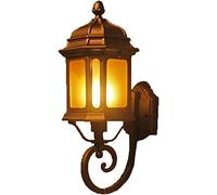 WQHPLMD American Retro Outdoor Wall Light Corridor Porch Oil Rubbed Bronze Finish Sconce Exterior Wall Lantern Villa Decoration Lighting Fixture Furniture Home Bar Cafe Restaurant Light