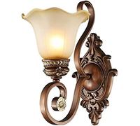 WQHPLMD American Retro Wall Light Fixtures European Creative Living Room TV Backdrop Wall Sconce Lighting Fixture Nordic Aisle Bedroom Bedside Decorative Wall Mount Sconce